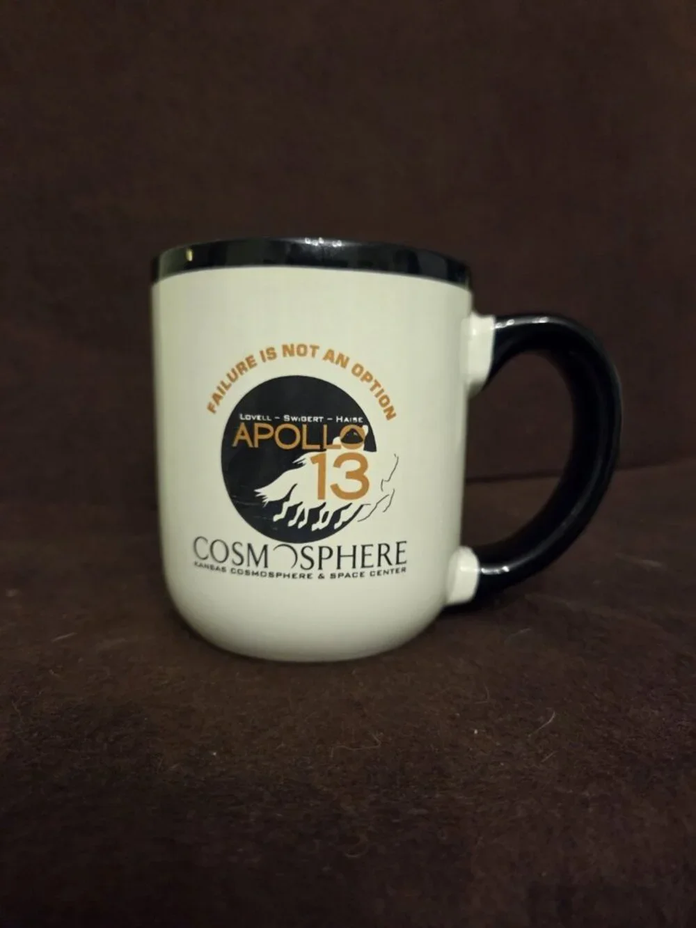 'Failure is Not an‎ Option' Coffee Mug Cup Apollo 13 Kansas Cosmosphere